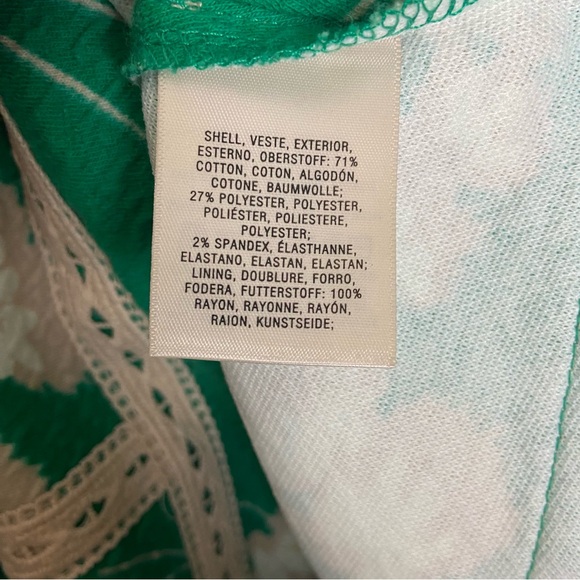 Maeve Anthropologie Floral Dandelion Emma Green Lace Trim Fit & Flare 6 - Picture 5 of 5